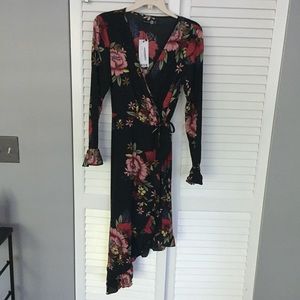 ASOS Dresses - NWT floral print ruffle asymmetric hem wrap dress ASOS Dresses - NWT floral print ruffle asymmetric hem wrap dress